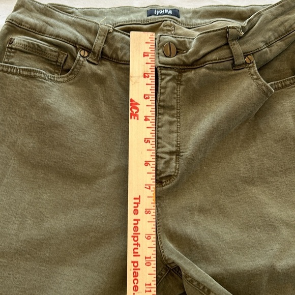 Jones New York Olive Stretch Straight Leg Jeans Size 10 - Picture 4 of 8